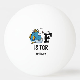 Balle De Ping Pong monogramme personnalisé F est pour l'illustration 