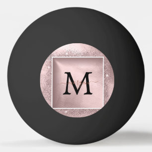 Balle De Ping Pong Monogramme rose Parties scintillant or