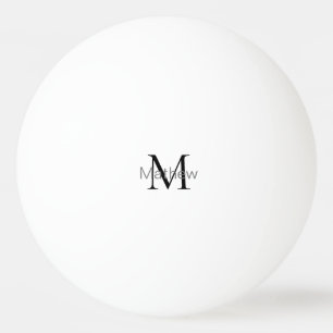 Balle De Ping Pong monogramme simple de lettre initiale ajoutez votre