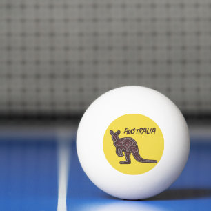 Balle De Ping Pong Mosaïque autochtone de Kangaroo