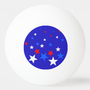 Balle De Ping Pong Motif bleu, rouge et blanc