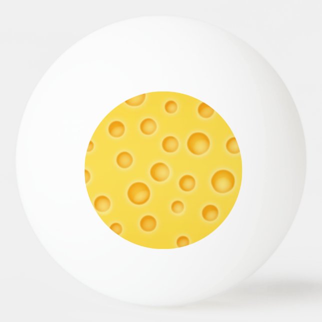 Balle De Ping Pong Motif de texture au fromage suisse (Dos)