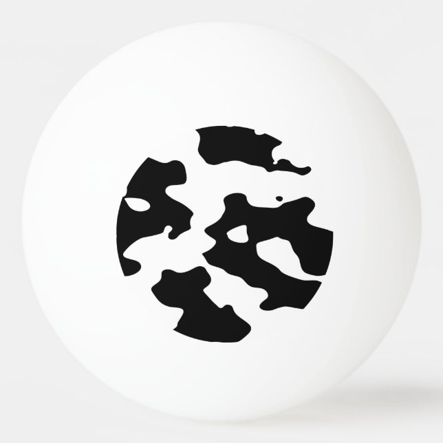 Balle De Ping Pong Motif de vache noir et blanc (Devant)