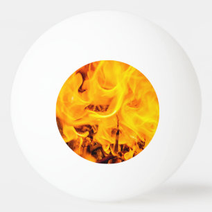 Balle De Ping Pong Motif Feu et Flames