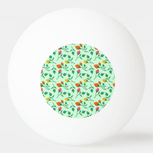 Balle De Ping Pong Motif floral avec fleurs roses colorées