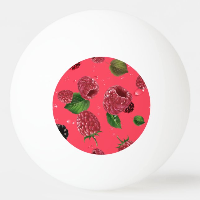 Balle De Ping Pong Motif framboise (Devant)