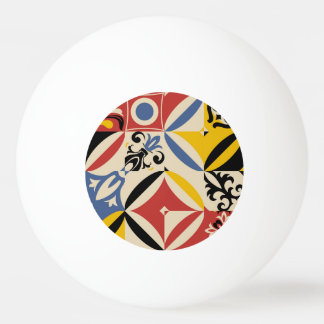 Balle De Ping Pong Motif géométrique Rétro Seites Azulejos