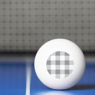 Balle De Ping Pong Motif gris et blanc En vichy