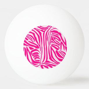 Balle De Ping Pong Motif imprimé zèbre rose
