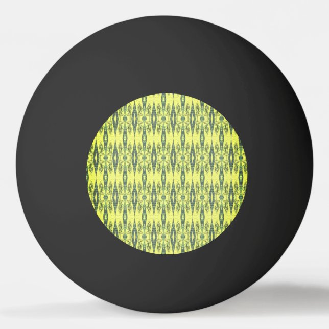 Balle De Ping Pong Motif jaune et noir (Devant)