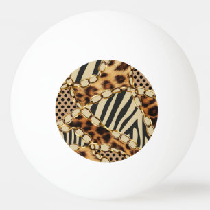 Balle De Ping Pong Motif sans couture Leopard Poster de animal