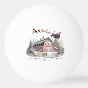 Balle De Ping Pong Noël à la ferme, Joyeux Noël