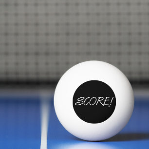 Balle de ping pong noire et blanche 3 étoiles