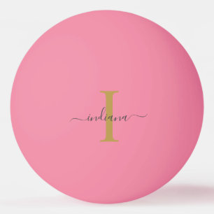 Balle De Ping Pong Nom Moderne de Script de Monogramme Moderne