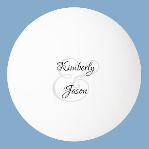 Balle De Ping Pong Noms de script, noir et gris