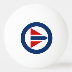 Balle De Ping Pong Norvège rond pays symbole drapeau de l'armée milit