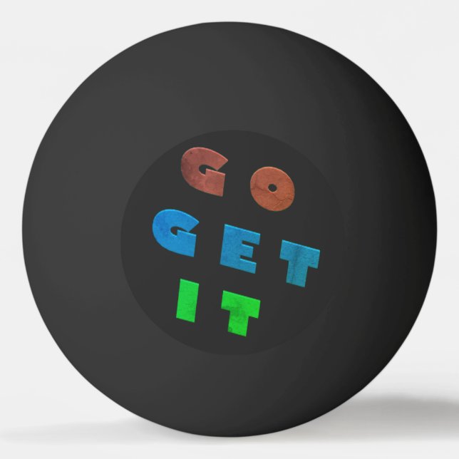 Balle De Ping Pong Obtenez-le logo couleur design (Devant)