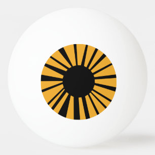Balle De Ping Pong OEil ambré avec un élève noir sur l'oeil blanc