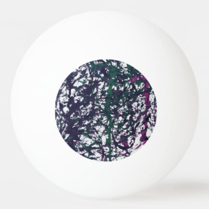 Balle De Ping Pong Œuvre d'art Violet, Vert, Rose, Marbre