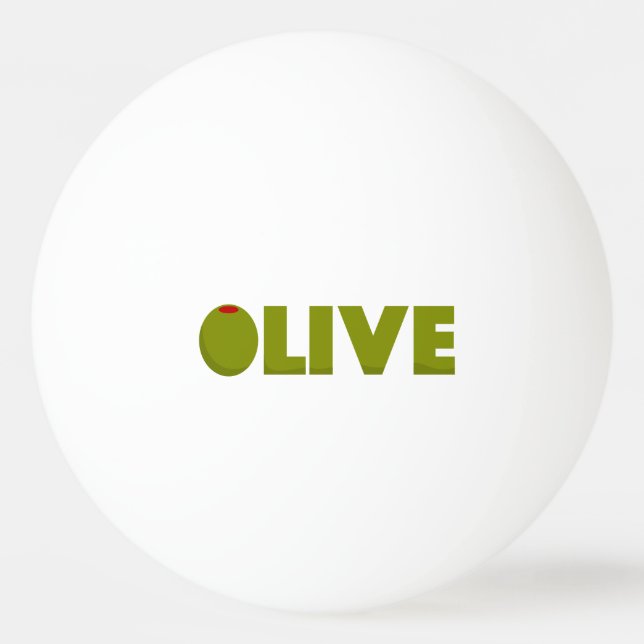 Balle De Ping Pong Olive (Devant)