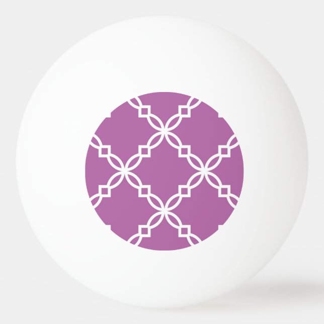 Balle De Ping Pong Orchidée Blanc Grand Motif de Quatrefoil fantaisie (Devant)