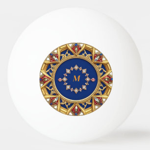 Balle De Ping Pong Ornement Doré Artistique de Style Médiéval