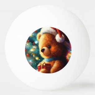 Balle De Ping Pong Ours en peluche de Noël (3)