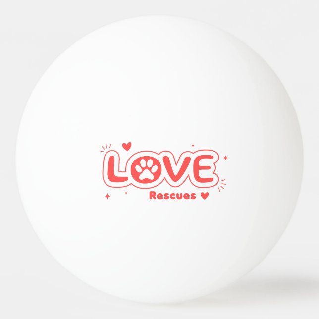 Balle De Ping Pong OWRAssist Love Rescues (Devant)