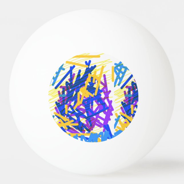 Balle De Ping Pong Paint Festive Abstrait moderne (Devant)