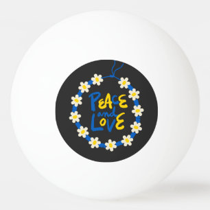Balle De Ping Pong Paix et amour Ukraine Fleur Wreath