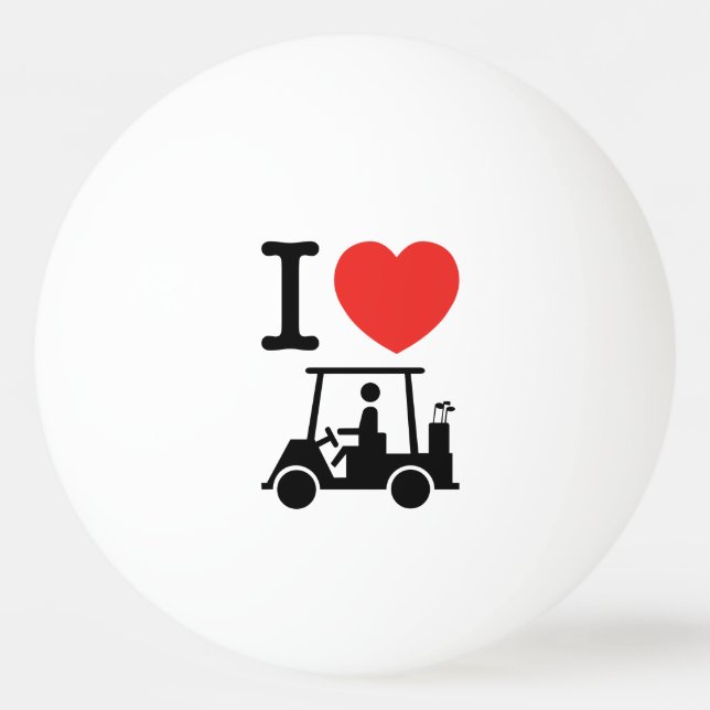 Balle De Ping Pong Panier de golf I Heart (Love) (Devant)