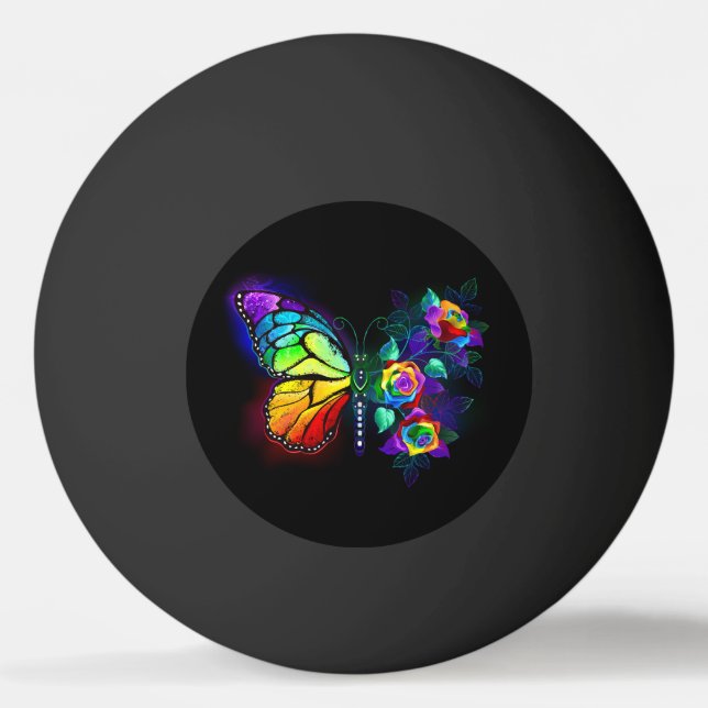 Balle De Ping Pong Papillon arc-en-ciel (Dos)