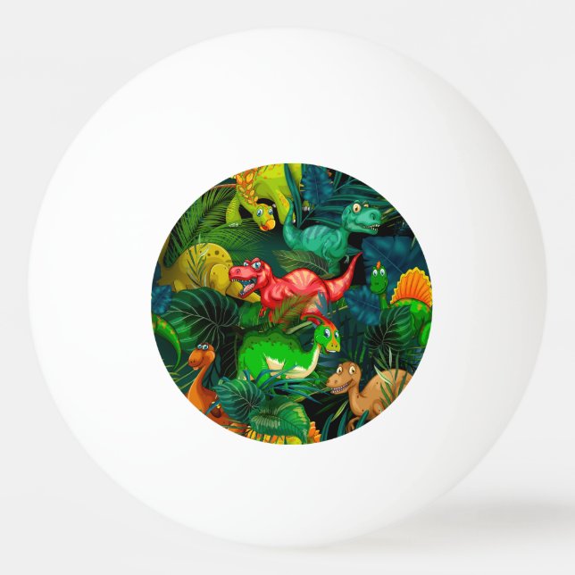 Balle De Ping Pong Parc Dinosaur (Devant)