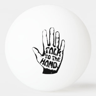 Balle De Ping Pong Parler À La Main