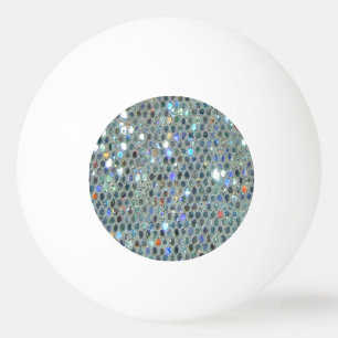 Balle De Ping Pong Parties scintillant brillante en argent brillant