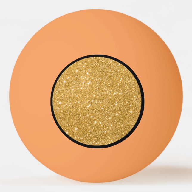 Balle De Ping Pong Parties scintillant d'or (Dos)