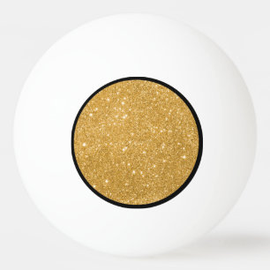 Balle De Ping Pong Parties scintillant d'or