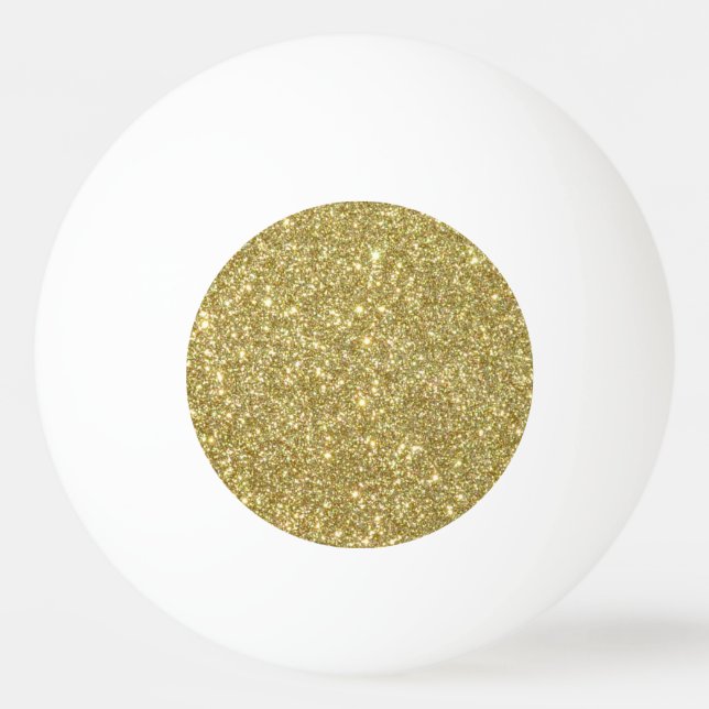 Balle De Ping Pong Parties scintillant dorée brillante (Devant)