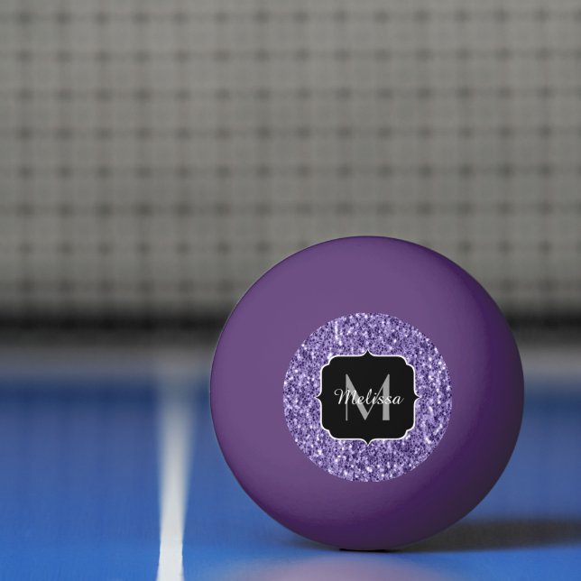Balle De Ping Pong Parties scintillant violet ultra violet scintille  (Filet)