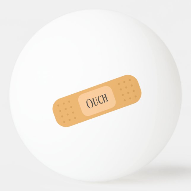 Balle De Ping Pong Patch pansement plâtre ouch drôle tennis de table (Devant)