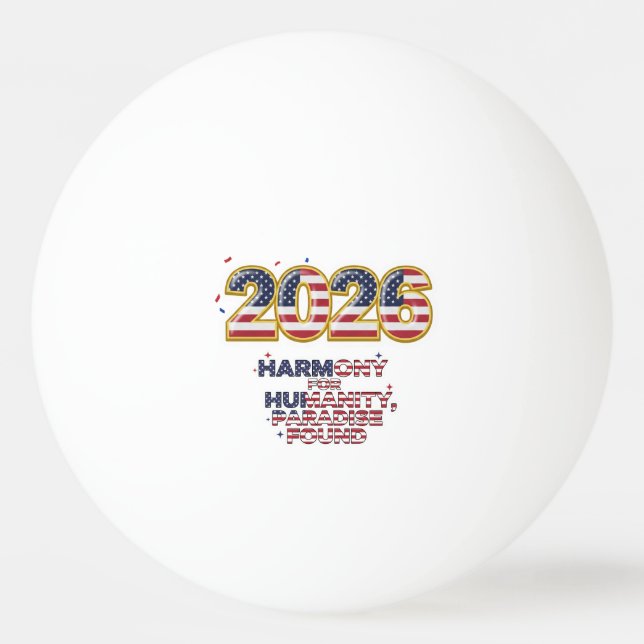 Balle De Ping Pong Patriotic Peace Decal (Devant)