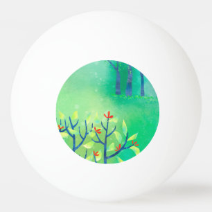 Balle De Ping Pong Paysage Abstrait vert moderne