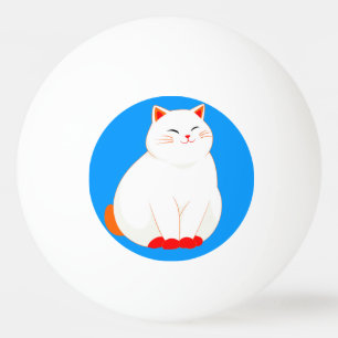 Balle De Ping Pong Peaches, le Chat Sourire
