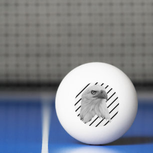 Balle De Ping Pong Peinture à l'huile de visage d'aigle chauve,