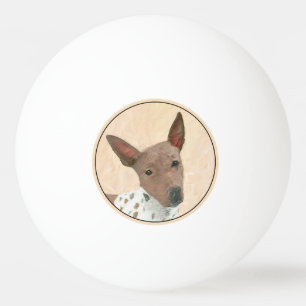 Balle De Ping Pong Peinture américaine sans poil Terrier - Chien Art