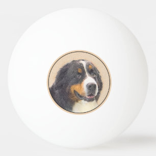 Balle De Ping Pong Peinture bernoise de chien de montagne - Art origi