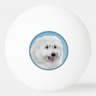 Balle De Ping Pong Peinture de chien des lowland polonais - Art du ch