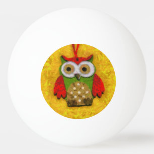 Balle De Ping Pong Peinture de hibou