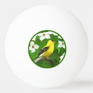Balle De Ping Pong Peinture Goldfinch - Cute Original Chien Art