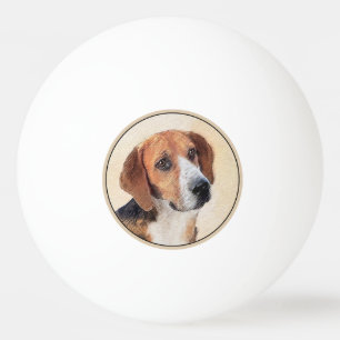 Balle De Ping Pong Peinture Harrier - Joli art original chien